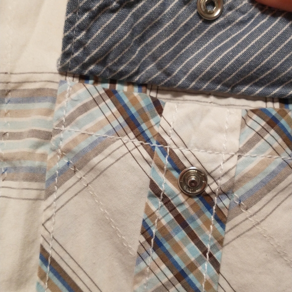 American Eagle Plaid Short Sleeves Shirt XL Cotton - Picture 9 of 11